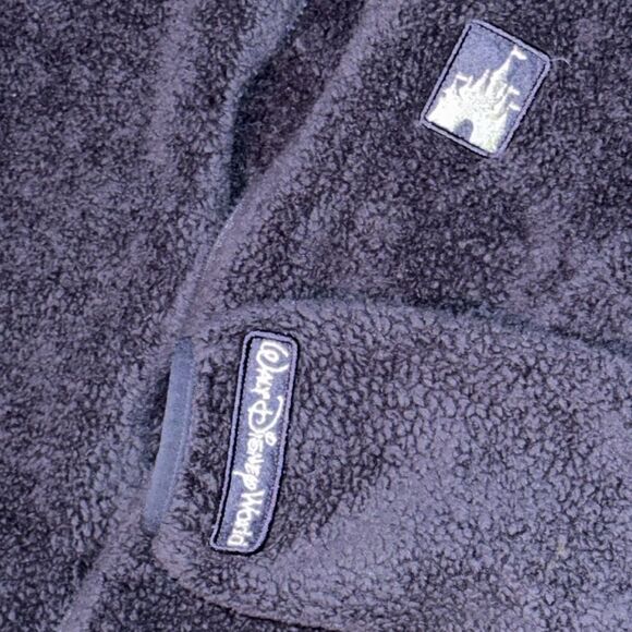 Disney World Disney Parks Fuzzy Navy Blue  Fleece Jacket Women’s Size S soft - Picture 2 of 10
